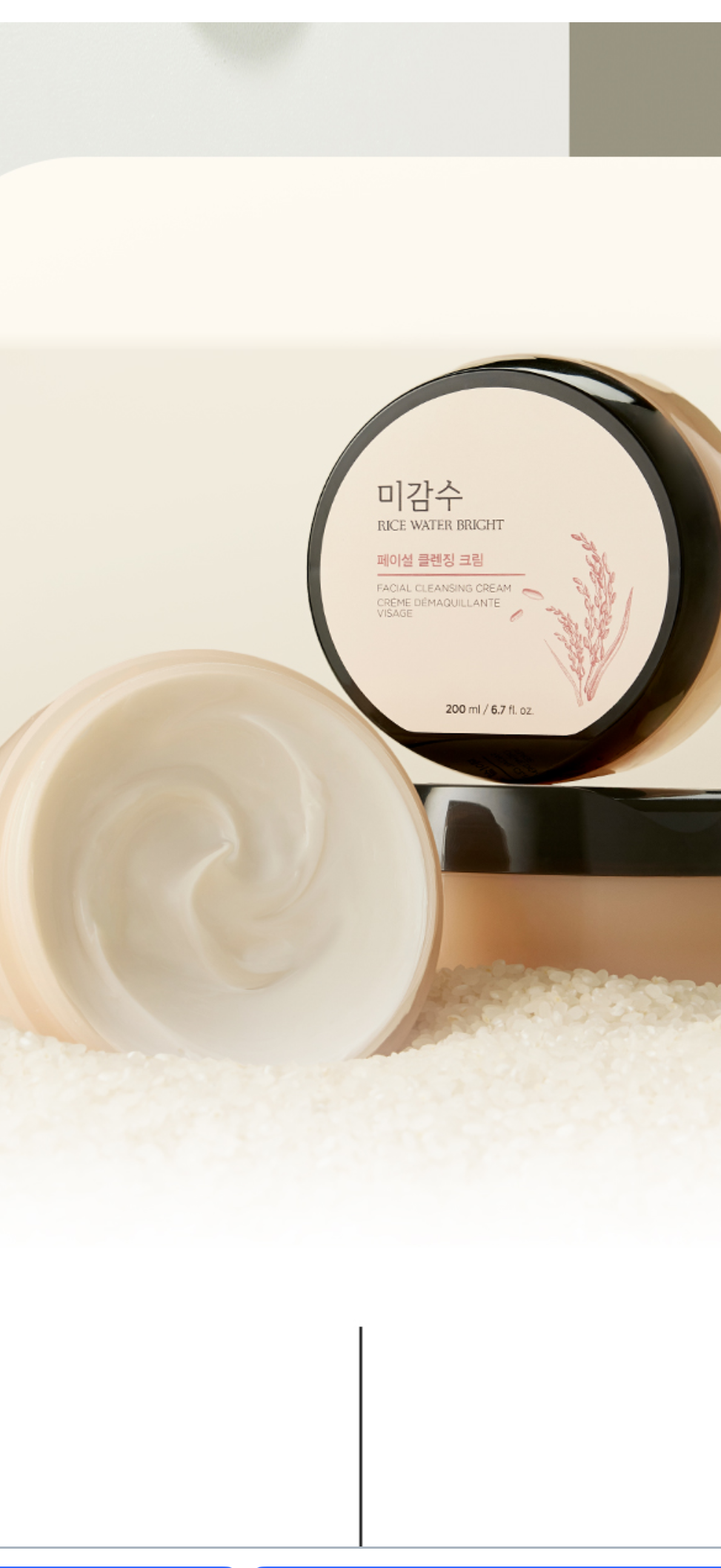 The Face Shop Rice Water Bright Facial Cleansing Cream 200ml