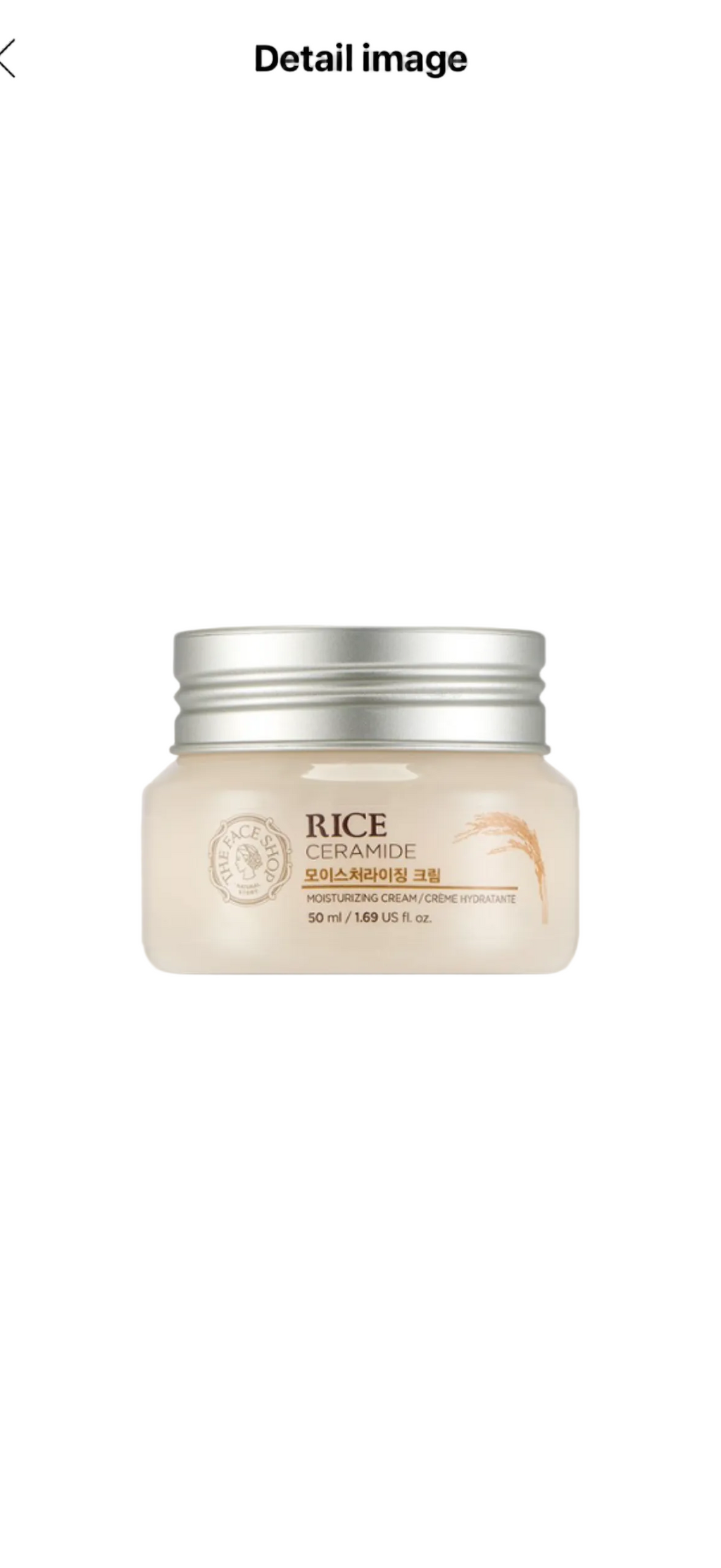 The Face Shop Rice & Ceramide Moisturizing Cream 50ml